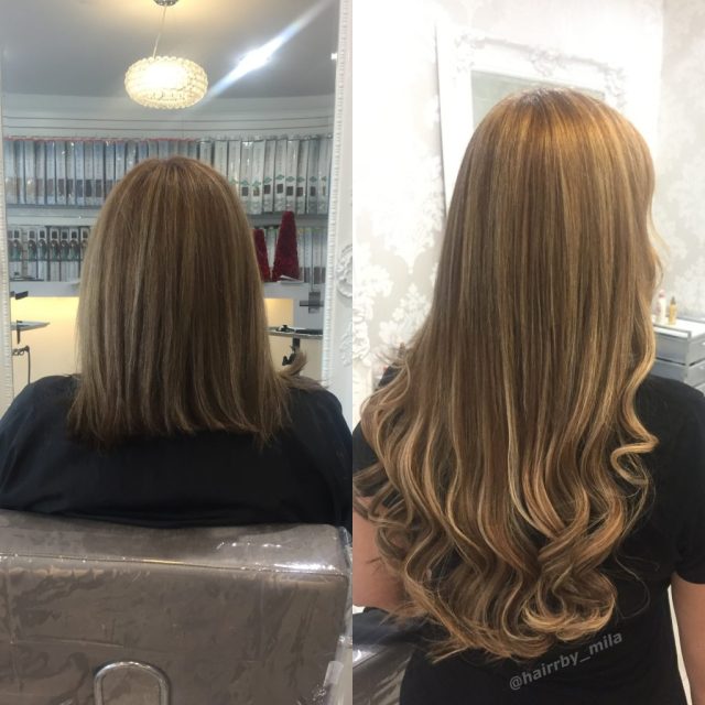 Hair Extensions Before and After for Short Hair - Picture 2