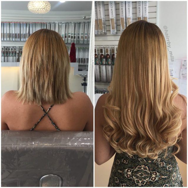 Hair Extensions Before and After for Short Hair - Picture 1