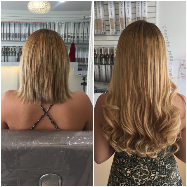 Hair extensions very short hair before and after best sale